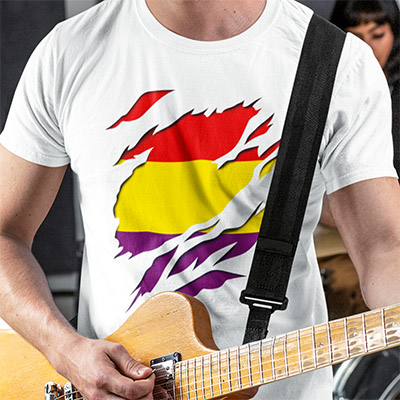 comprar online camiseta manga corta bandera republicana española