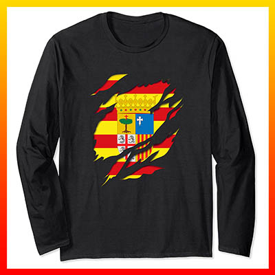 comprar amazon camiseta manga larga bandera de aragon