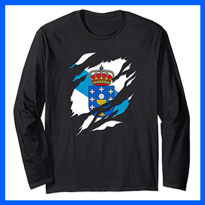 comprar en amazon camiseta manga larga bandera galicia galiza