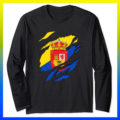 comprar en amazon camiseta manga larga bandera gran canaria