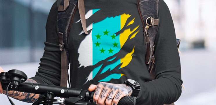 comprar en amazon camiseta manga larga bandera nacionalista islas canarias 7 estrellas verdes