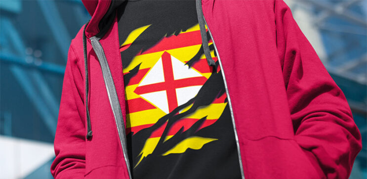 comprar amazon camiseta manga larga bandera provincia de Barcelona