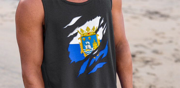 comprar camiseta sin mangas bandera ciudad santander cantabria