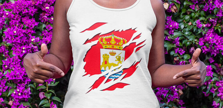 comprar online camiseta tirantes bandera ciudad ourense orense galicia