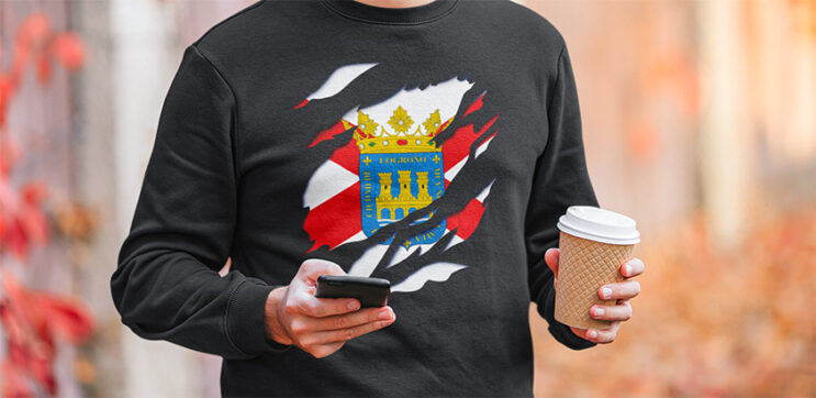 comprar online sudadera bandera ciudad logroño la rioja