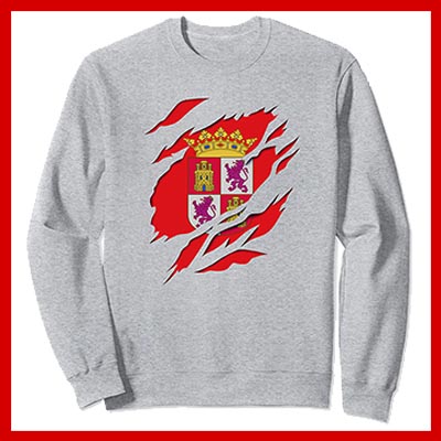 comprar online sudadera bandera escudo castilla y leon